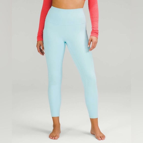 Lululemon Align High-Rise Pant 25” Pockets - Icing Blue, Size 14 - Picture 1 of 8